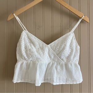 American Eagle 100% Cotton Eyelet Crop Top Women’s Size XS